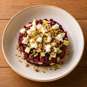 Tartare de betteraves et pommes granny